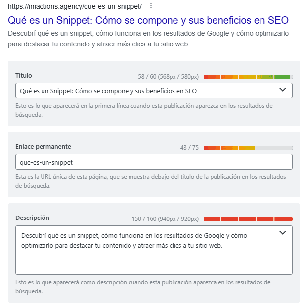 cómo modificar los snippets