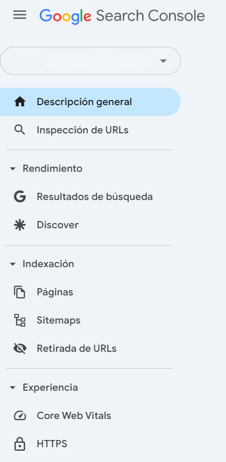 Para qué sirve Google Search Console: el secreto detrás del tráfico orgánico 2 google search console menu