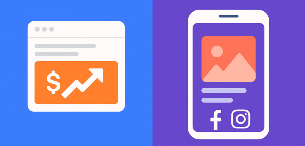 Google Ads vs Meta Ads: ¿cuál es mejor para tu objetivo? 3 estrategia google ads y meta ads