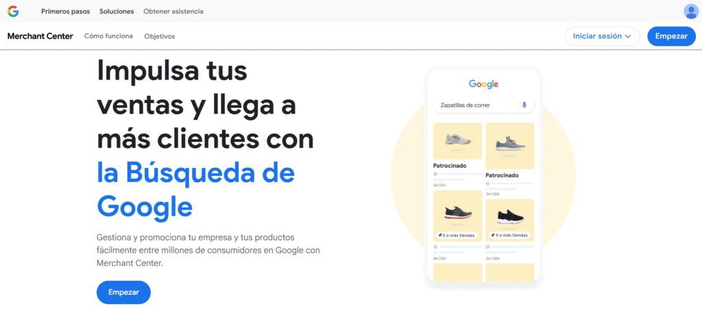 Cómo aparecer en Google Shopping y disparar tus ventas online 2 plataforma de merchant center