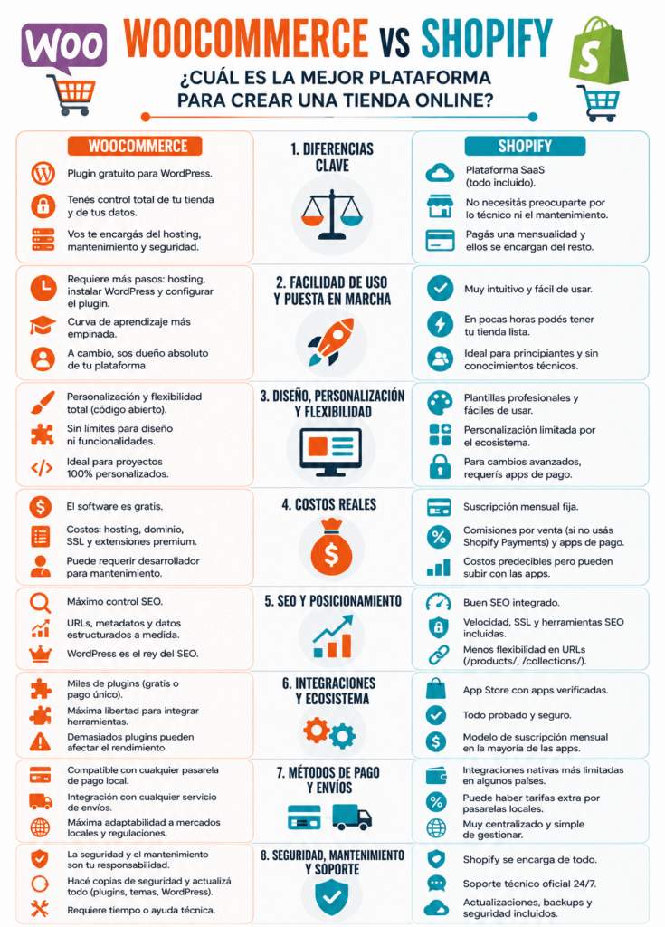 infografia wocoomerce vs shopify